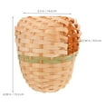 thumbnail image 6 of IBASETOY Handwoven Bamboo Bird Nest with Hook Outdoor Hanging Bird House for Garden Patio Decor in Khaki, 6 of 7