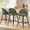 Green, variant on CDCASA Swivel Counter Height Bar Stools Set of 2, 27" Seat Height Modern Barstools with Back and Metal Legs, Upholstered Kitchen Island Chairs, Faux Leather in Brown