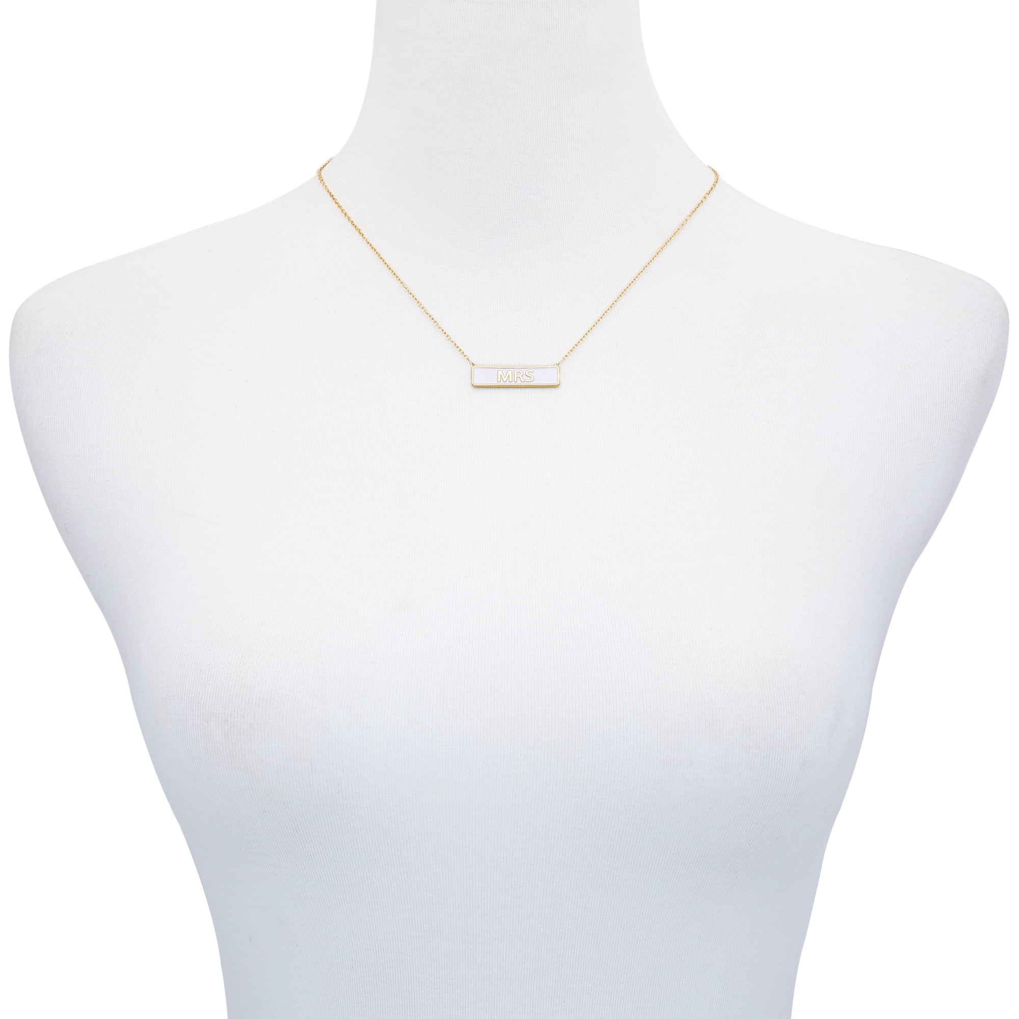 Jessica McClintock 14KT Gold "Mrs" Bar Necklace Set