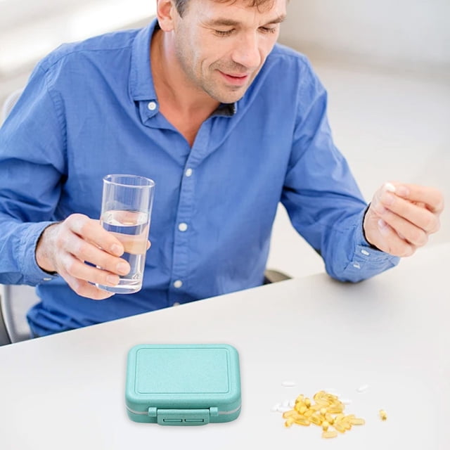 Ganfancp Organizador de Vitaminas de Viaje con 3 Compartimentos Organizador de Vitaminas Portátil Pequeño y de Forma Única Fácil de Transportar Gran Capacidad de Espacio Adecuado para Viajes Al Aire