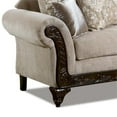 thumbnail image 6 of Furniture of America Safin Traditional Chenille 2-Piece Sofa Set in Beige, 6 of 6