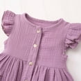 thumbnail image 6 of Splozh Summer Clothes 2T 3T 4T 5T 6T 7T Toddler Fall Dress with Bag Girls Ruffle Dress Casual Summer Clothes for Baby Girls,Purple,2-3 Years, 6 of 9