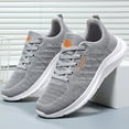 thumbnail image 6 of pwidon Men's Breathable Knit Running Shoes Lightweight Non Slip Athletic Walking Gym Casual Workout Sneakers Gray 40, 6 of 8