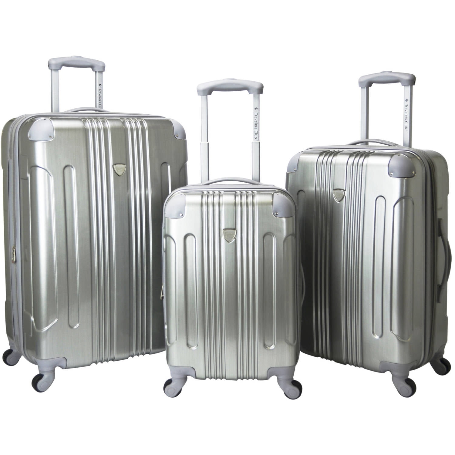 Metallic 3Piece Expandable Hardside Spinner Set