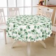 thumbnail image 2 of Nanqianyi Eucalyptus Leaves Tablecloth Round 60 inch, Waterproof Fabric Table Cover for Kitchen Dinner Party, 2 of 9