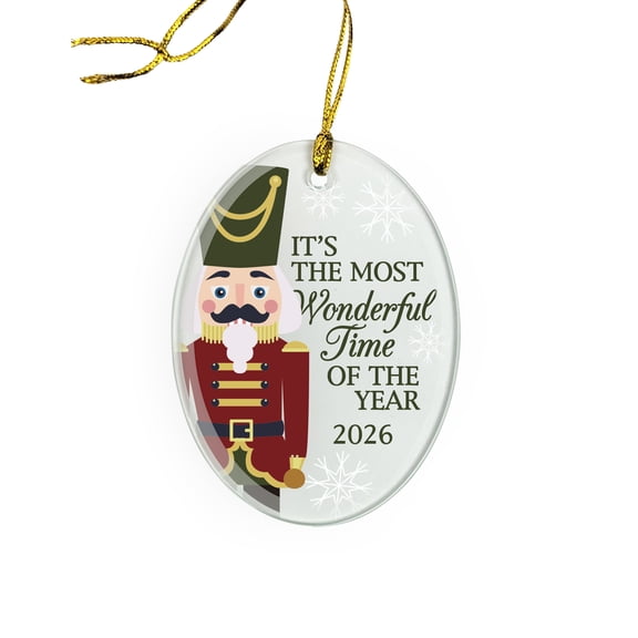 2026 Nutcracker Christmas Round Disc Ornament