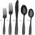 thumbnail image 4 of Matte Black Silverware Set, Satin Finish Stainless Steel Flatware set, Tableware Cutlery Set Service for 1, Utensils for Kitchens, Dishwasher Safe, 4 of 4