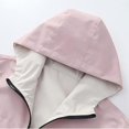 thumbnail image 6 of CPNG Girls Hooded Rain Jacket Letter Print Windproof Breathable Windbreaker Coat Autumn Winter Outerwear Hiking Windbreaker, 6 of 9