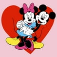 thumbnail image 2 of Girl's Mickey & Friends Mickey and Minnie Hugging Hearts Graphic Tee Light Pink X Small, 2 of 4