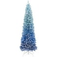 thumbnail image 1 of Costway 6 FT Blue Gradient Snow Flocked Artificial Christmas Tree with 435 Lush Branch Tips, 1 of 10