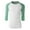 White/Green, variant on Ma Croix Tri Blend Raglan 3/4 Sleeve Baseball Jersey T-Shirt S-2XL