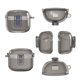thumbnail image 3 of Hard PC Shell Clear Case Cover with Carabiner for JBL Tune Flex 2023(Grey), 3 of 3
