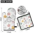 thumbnail image 6 of Fall Pumpkin Kitchen Oven Mitt and Pot Holder Sets 2 Pcs for Baking, Cooking and Grilling, Heat Resistant Up To 392 °F, 6 of 7