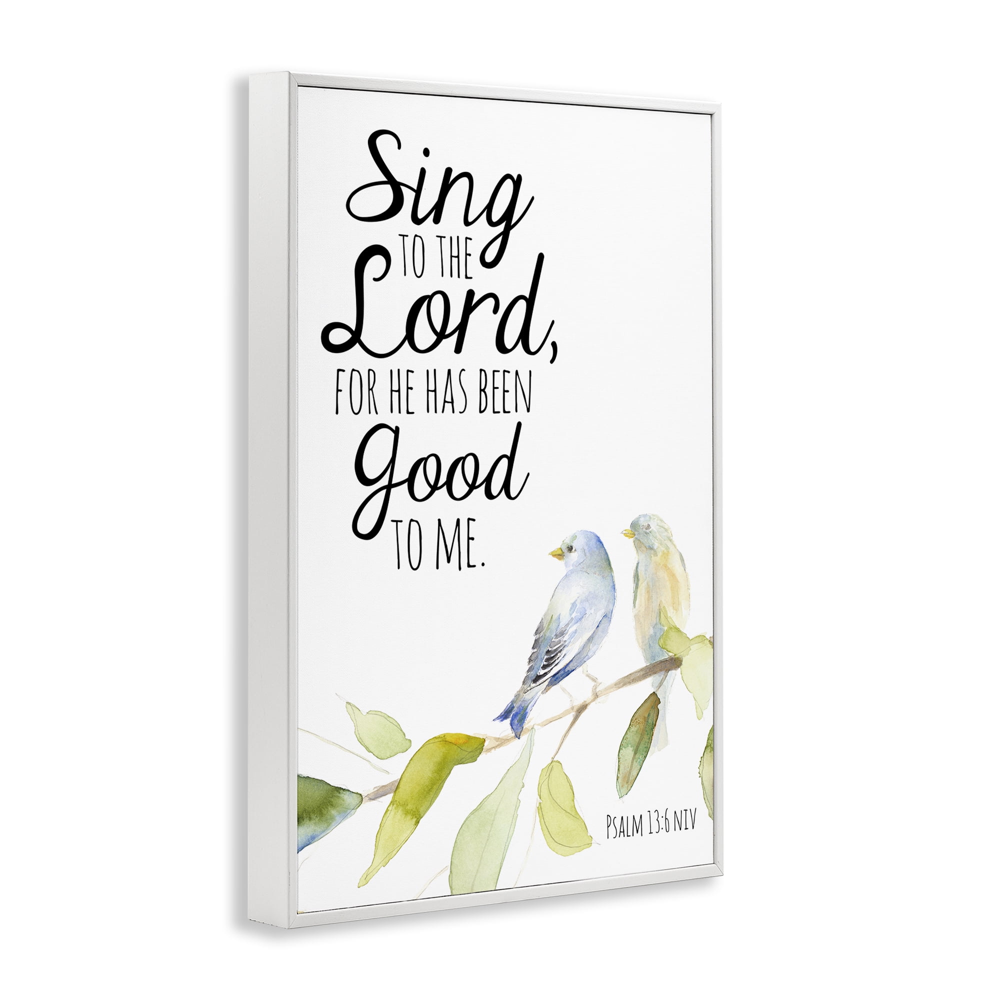 Stupell Industries Sing To The Lord White Framed Giclee Art, design by Lanie Loreth