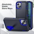 thumbnail image 3 of Entronix Shockproof Heavy Duty Cell Phone Case for Apple iPhone 12, Navy Blue, 3 of 6