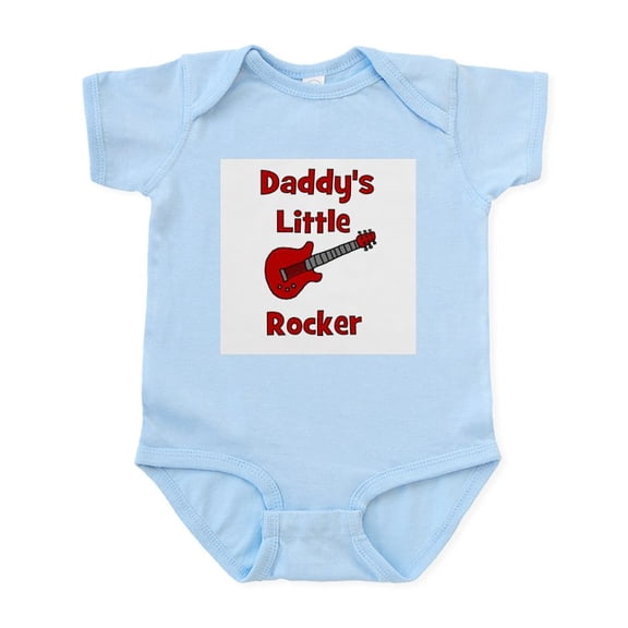 CafePress - Daddy's Little Rocker With Gu Infant Bodysuit - Baby Light Bodysuit, Size Newborn - 24 Months