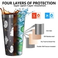 thumbnail image 3 of 16oz Tumblers Dark Halloween Ghosts with Stars Stainless Steel Vacuum Insulated Double Wall Travel Tumbler Cups Mug with Lid and Straw,Cleaning Brush for Coffee,Tea, 3 of 4