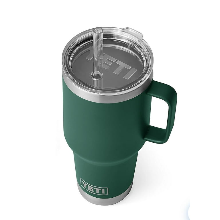 YETI Rambler 35 oz Mug with Straw Lid - BLACK FOREST GREEN