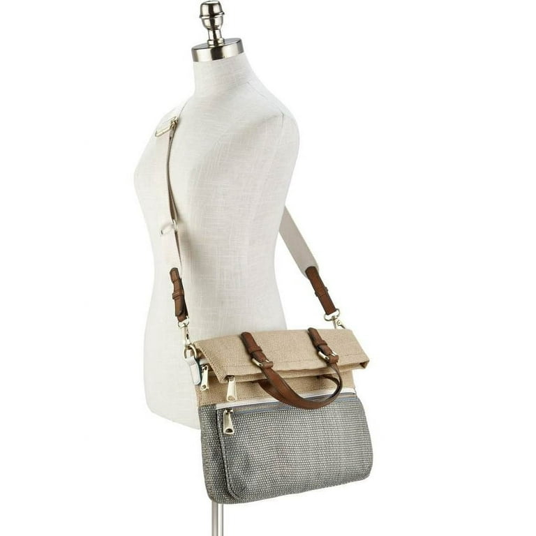 Fossil Expler Straw Tote Tan Walmart