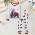thumbnail image 2 of TOWED22 Toddler Baby Boy Fall Winter Clothes Embroidery/Print Long Sleeve Sweatshirt Pullover Tops + Pants Outfit Set Size:2-3 Y,Color:Red, 2 of 6