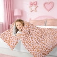 thumbnail image 4 of Erosebridal Pink Gold Leopard 7-Piece Bedding Comforter Set,Cheetah Animal Print King Bedding Sets For Girls Kids,Reversible, 4 of 7