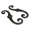 thumbnail image 4 of Renovators Supply Black Shutter Dog Holders 6.5" L Antique Decorative S Style Aluminium Black Rust Resistant Shutter Tieback w/Screws, 4 of 10