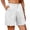 White, variant on TIANZEN Womens Casual Solid Cargo Pants Shorts Zipper Button Pockets Pleated Casual Pants Womens Athletic Shorts Pack Ski Pants Women Short