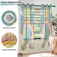thumbnail image 3 of Yayeee Window Curtains Light Filtering 63"x52" Grommet Panel Pair Home Living Room Decor, Retro Beige Rainbow, 3 of 7