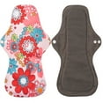 thumbnail image 2 of For Heavy Flow Bamboo Charcoal Reusable Menstrual Pads - Reusable Sanitary Pads | Reusable Panty Liners | Soft Cloth Menstrual Pads - 5 Pack Reusable Menstrual Pads (Extra Large), 2 of 5