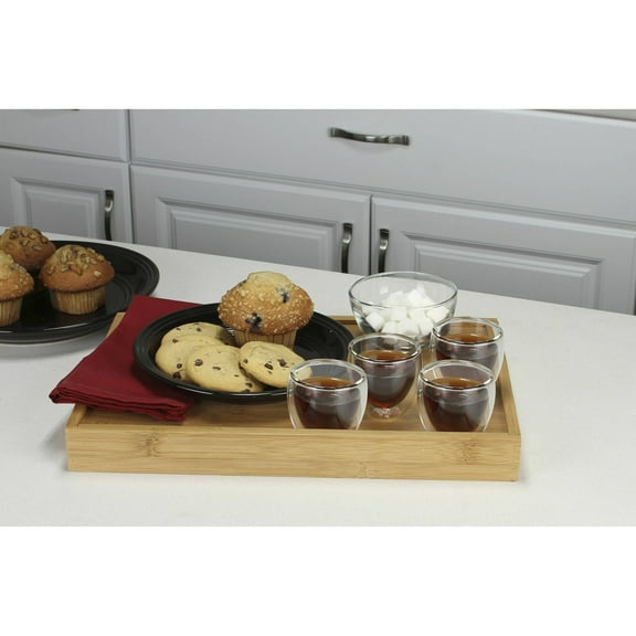 Haus by Kalorik 4-Piece Double Wall Glass Espresso or Shot Glasses, 2.5oz