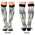 thumbnail image 4 of FORMRS Womens Knee High Socks Casual Long Thick Travel Daily Wear, 2 Pairs, Blue Cute Cats, 4 of 6
