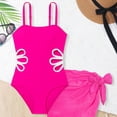 thumbnail image 3 of EnJoCho Girls Swimsuit Adjustable Straps Cut Out Design Solid Color Cover Up Skirt Bathing Suit Swimwear Tankini Alternative Modest Swim Separates Athleti𝖼 Swim Top, 3 of 3