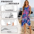 thumbnail image 4 of Yuyamidu Matching Couples Outfits Tropical Shirts for Men Hawaiian Dress for Women Dresses Elegant Casual Mens Shirts Casual Short Sleeve Button Down Asymmetrical Flowy Midi Dress, Size L, 4 of 7