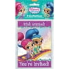Shimmer and Shine Party Invitations - 5.5 x 4 , 8 Pcs