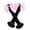 Pink, variant on MuZeFu Halloween Socks Women Women Ruffle Fishnet Ankle High Socks Mesh Lace Fish Net Short Socks
