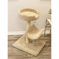 New Cat Condos Prestige Cat Trees Beige Kitty Condo-Color:Brown