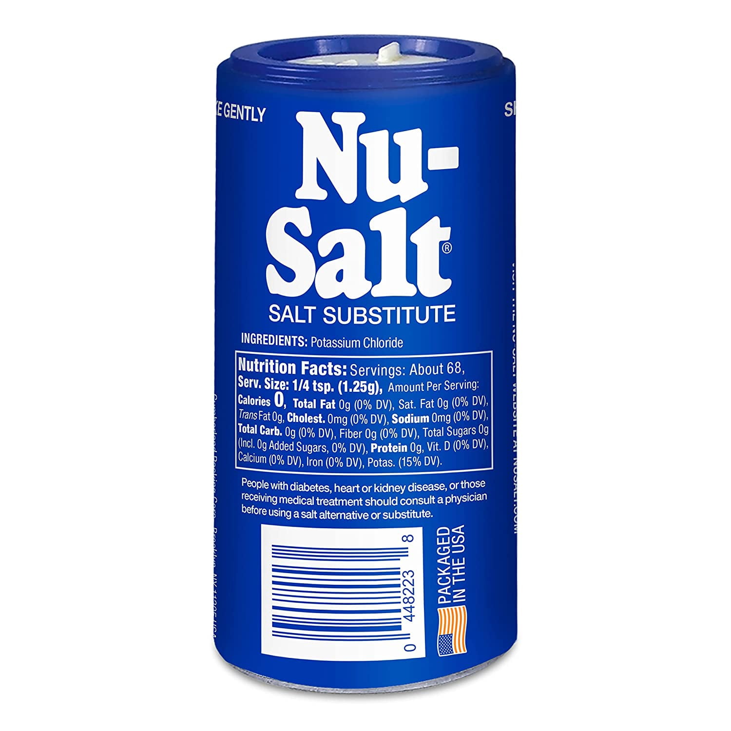 Nu-Salt Salt Substitute 100% Natural & Convenient Shaker Sodium Free Net Wt. 3oz (pack of 12)