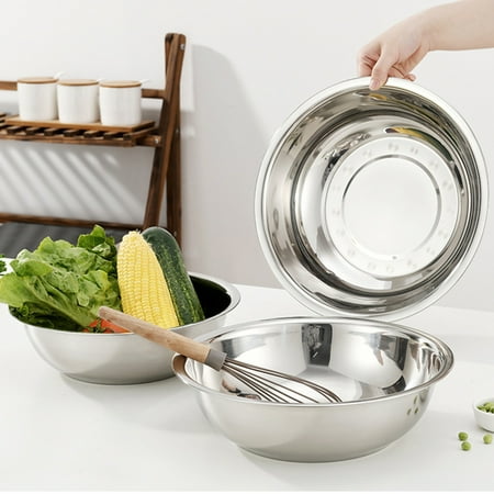 

Jiaroswwei Soup Bowl Heavy Duty BPA Free Stainless Steel Dishwasher Safe Serving Bowl for Vegetable