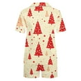 thumbnail image 4 of Censtreet Christmas Pajama Sets for Women 2 Piece Soft Button Down Pj Sets Sleepwear Short Sleeve Loungewear Shorts, 4 of 9