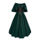 thumbnail image 1 of Vestidos Para Mujer, Vestido Retro Vintage, Cuello Redondo, Manga Acampanada, Hombros Descubiertos, Medieval Con Corsé, Vestido de Baile de Retazos Odeerbi ODB183957, 1 of 6