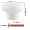 thumbnail image 4 of SEUNMUK 20 Pcs White Ceramic Cabinet Knobs with Screws, Vintage Ceramic Round Door Knobs, Cabinet Drawer Pull Knob, 4 of 5