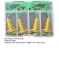 thumbnail image 7 of Ettsollp 4Pcs/Set Trap Fishing Hook with Spring Carp Feeder Tangle-Free Heavy Duty Green Line Metal Barbed Fish Hook Rig Carp Fishing Accessories, 7 of 7