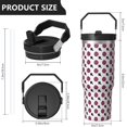 thumbnail image 4 of Halloween 30oz Handheld Travel Tumbler with Handle – Double Wall Stainless Steel Insulated Cup, Flip Straw Lid, Leak-Proof & BPA-Free for Hot and Cold Drinks – Durable Coffee & Juice Mug Black, 4 of 7