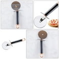 thumbnail image 4 of FUEENIRVA Pizza Wheel Cutter 1Pc Black Stainless Steel Kitchen Tool with Comfortable Grip for Easy Slicing, 4 of 6