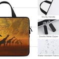 thumbnail image 3 of WERPE Giraffes Sunset Wildlife Diving Fabric Laptop Sleeve Carrying Bag 17inch, 3 of 5