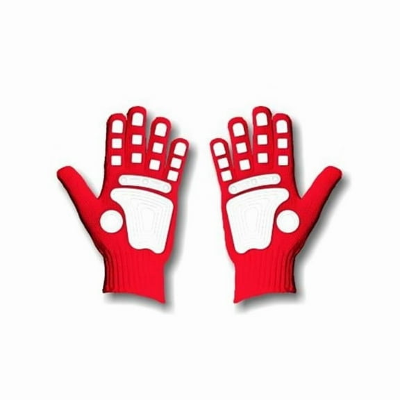 Fan Hands 671033 Clap-Enhancing Gloves  Red - Large-Extra Large