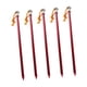 thumbnail image 3 of 5 estacas para tienda de campaña con tornillos y anclajes para el suelo con correas, clavijas de acero para acampar, estacas para tienda de campaña Rojo, 3 of 8