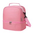 thumbnail image 2 of Bolsa de almuerzo aislada perfecl de doble capa gran capacidad para adultos Rosa, 2 of 8