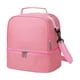 thumbnail image 2 of Bolsa de almuerzo con aislamiento de doble piso, lonchera, contenedor para almuerzo, resistente al desgaste, doble capa Rosa, 2 of 9