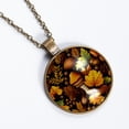 thumbnail image 2 of Acorns Necklace Personalized Custom Photo Round Pendant Adjustable Stainless Steel Necklaces with Gift Box for Men Women Mothers Valentine's Jewelry Gift, 2 of 6
